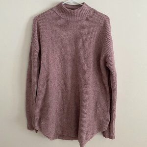 American Eagle Mock Neck Waffle-knit Sweater